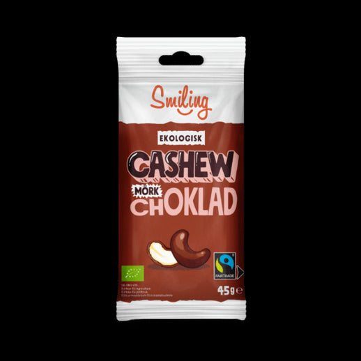 Cashew mörk choklad EKO 45g 20-p