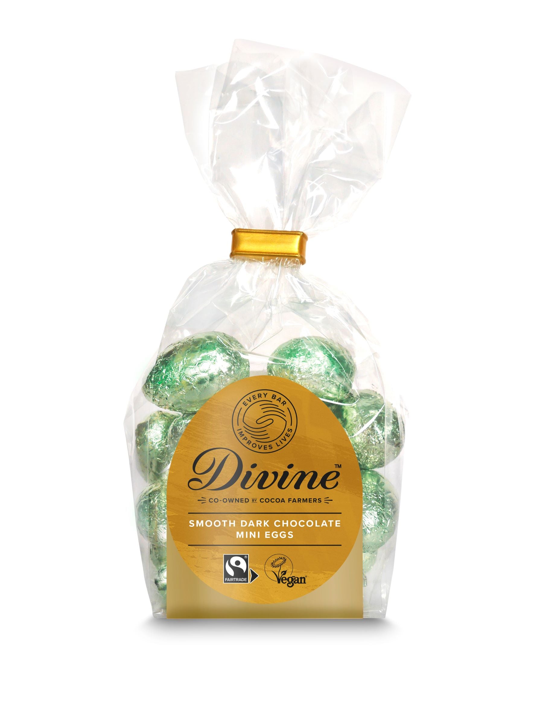 Divine Dark Chocolate 70% Easter mini eggs 152g 12-p