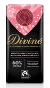 Divine Dark Chocolate 60% with Pink Himalaya Salt, 90g 15-p