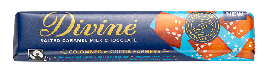 Divine Milk Chocolate with Salted Caramel 35g 30-p