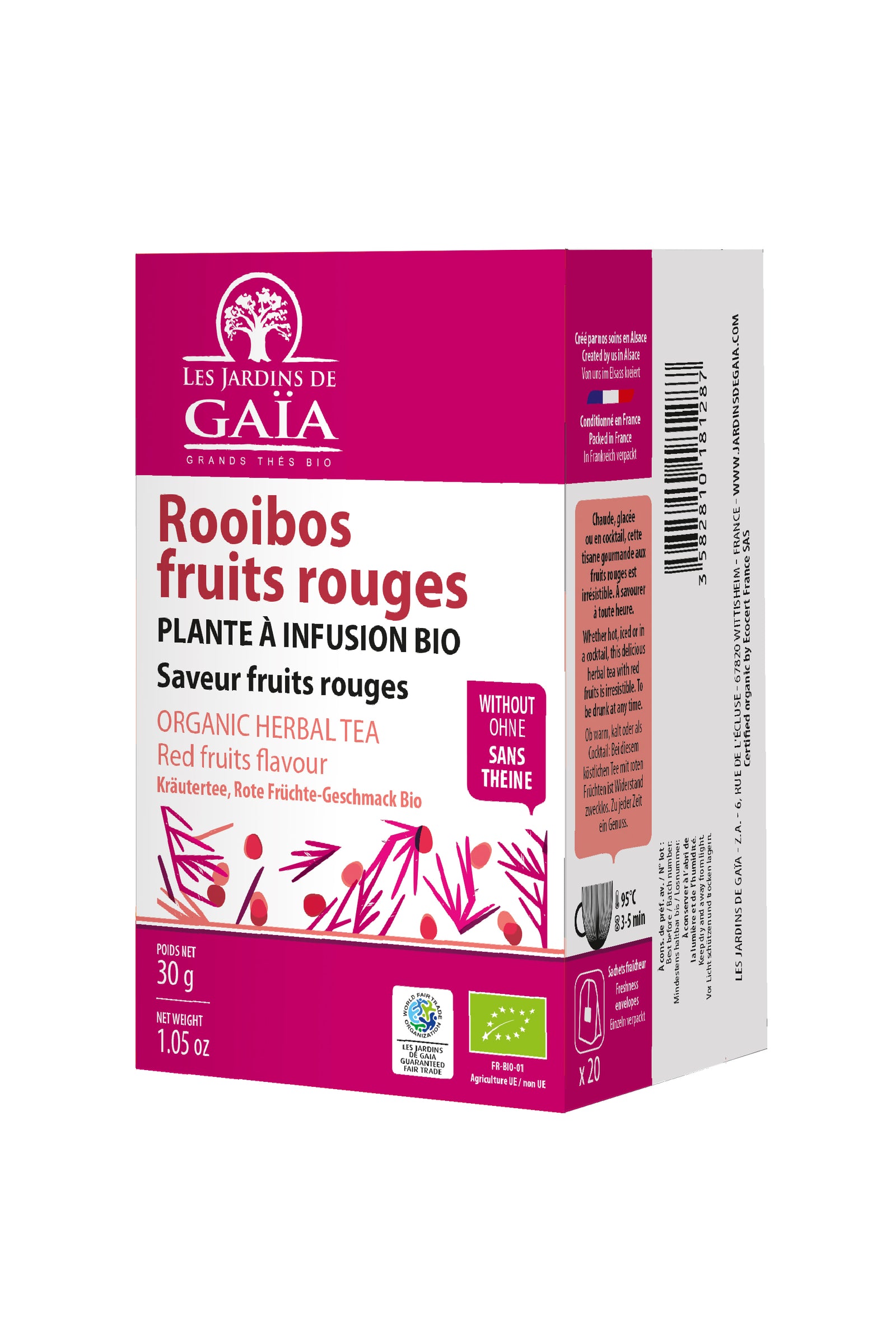 Tepåsar rooibos röda frukter, EKO 30g 10-P