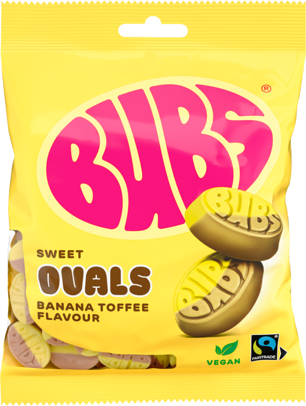 BUBS Banana Toffe OVALS 90g 12-P