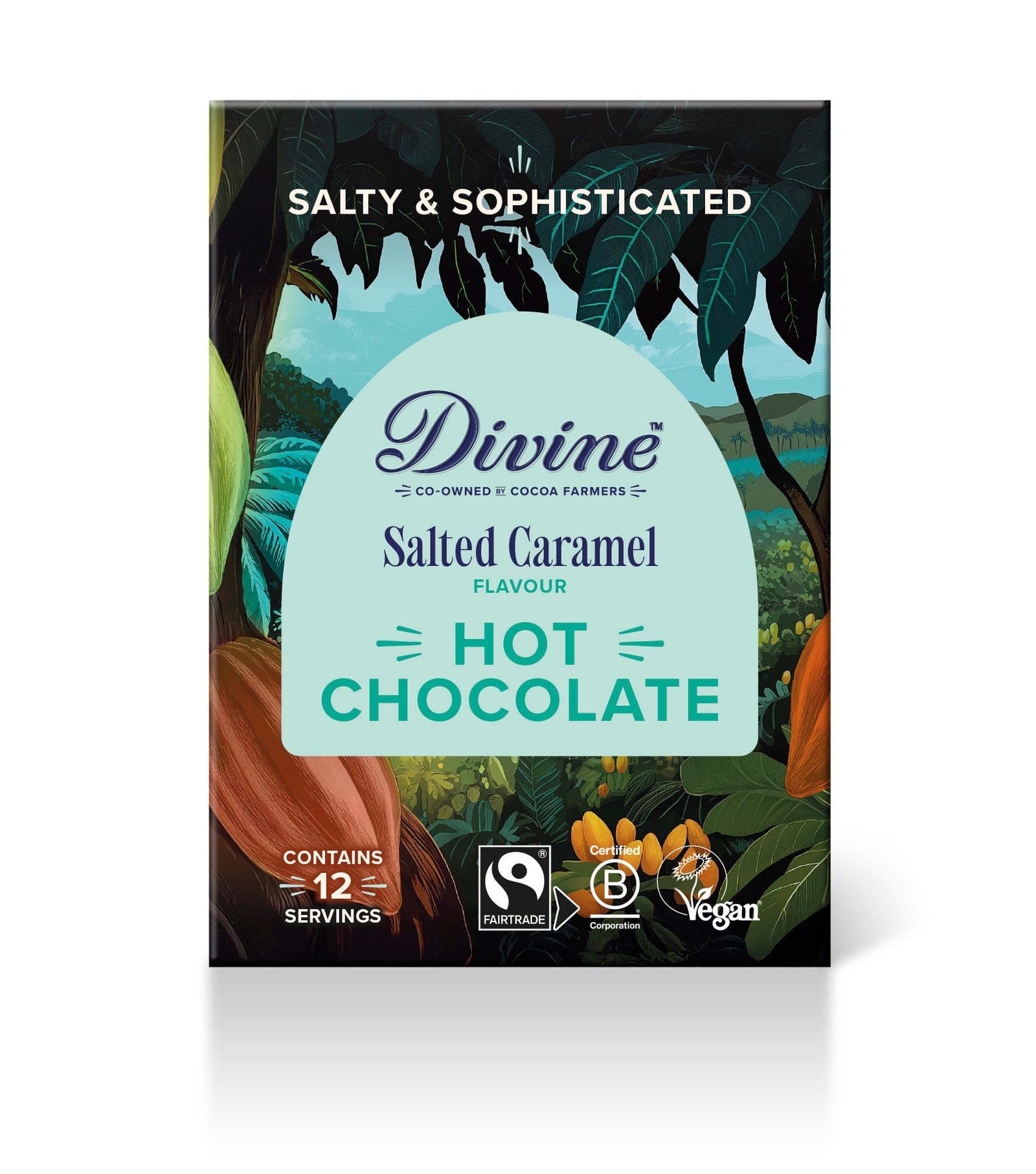Divine Hot Chocolate Salted Caramel, 250g 6-p
