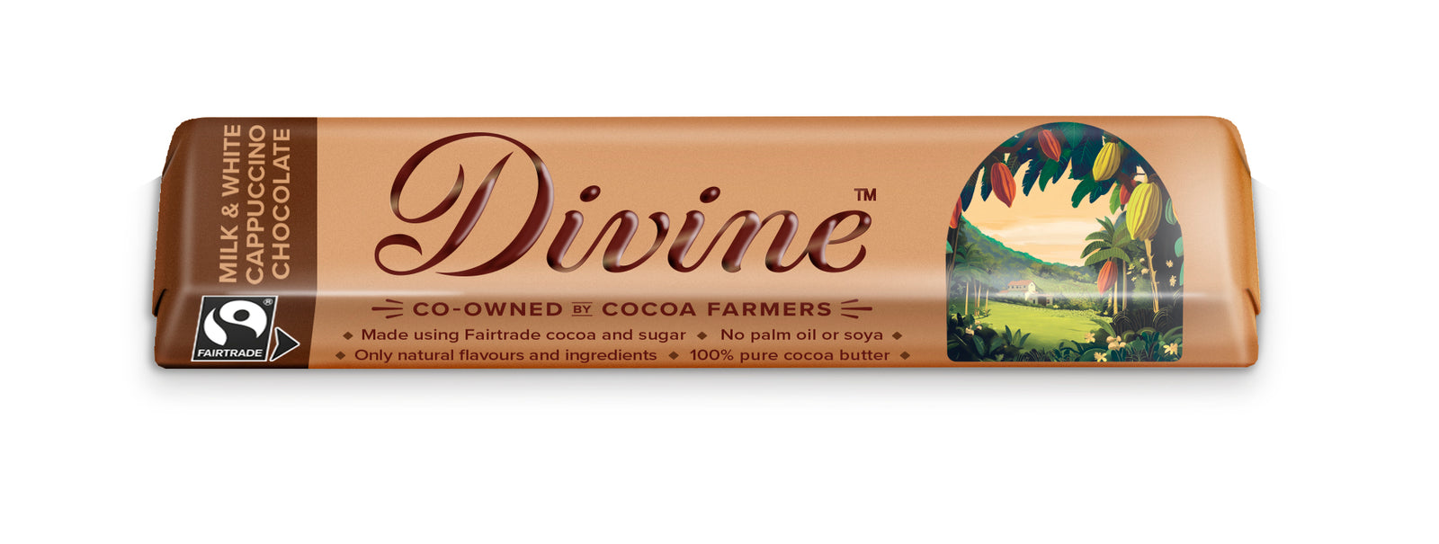 Divine Milk & White Chocolate, Cappuccino, 35g 30-p