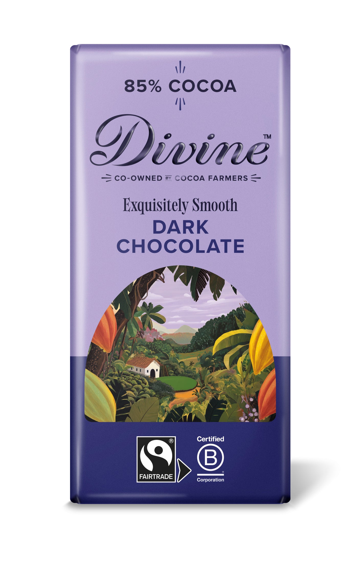 Divine Dark Chocolate 85%, 90g 15-p