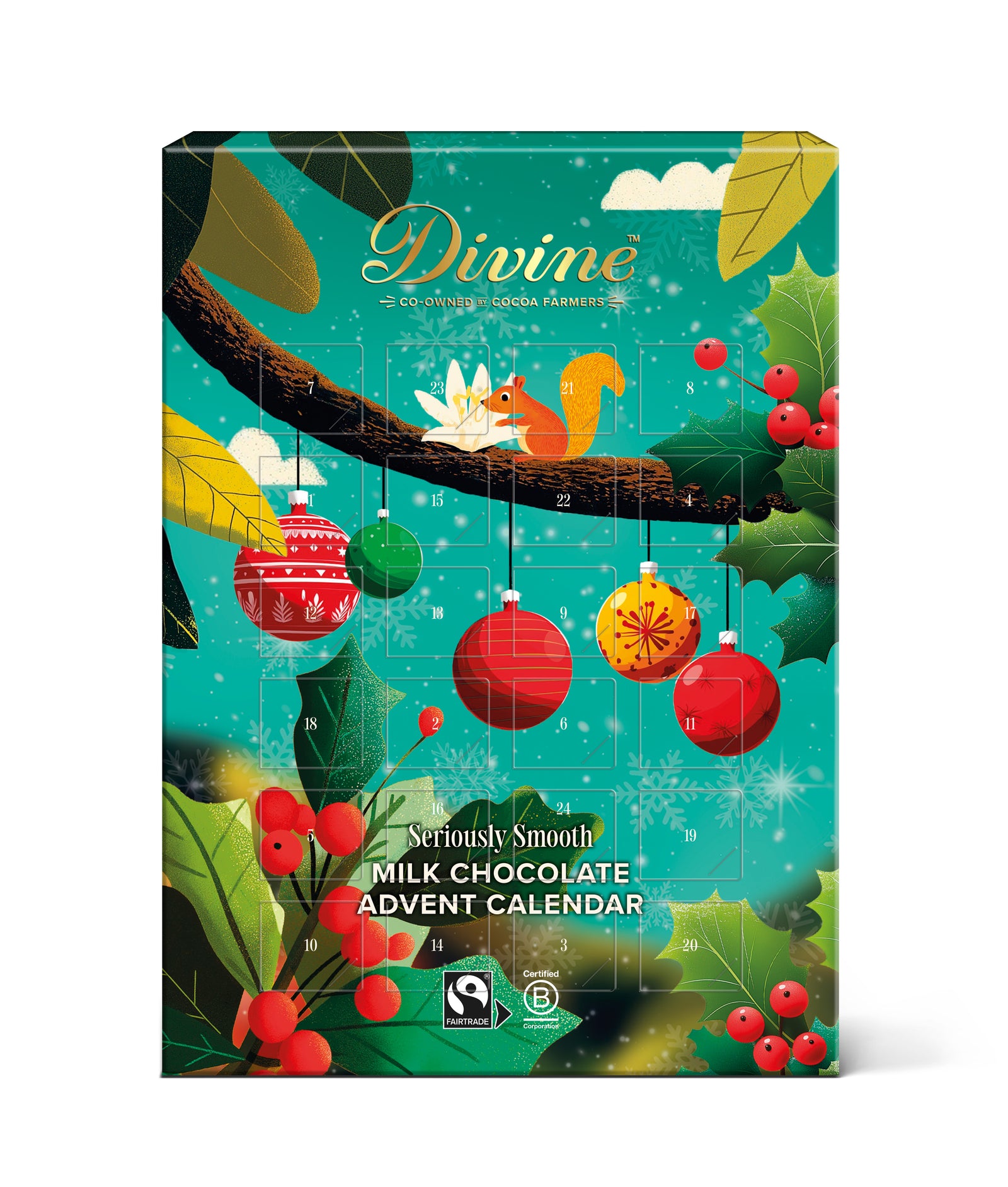 Divine Adventskalender Mjölk Choklad 85g 12-p